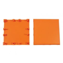ALLNET ALL-BRICK-0367 BrickRknowledge - Carcasa de plástico 2x2 naranja, superior e inferior, Pack de 10