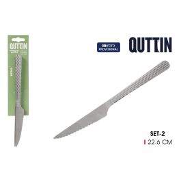 Moma Set de 2 Cuchillos de Carne de 23 cm - Medidas 22.6x2 cm, 4.5mm, 12.78 kg - Ideal para la mesa (12 Cajas)