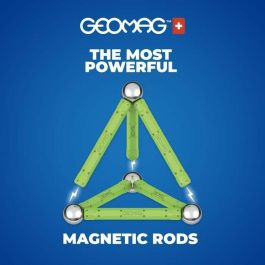 Geomag EcoFriendly 25 Piezas Color - Kit de Construcción Magnética 2D y 3D con Plástico Reciclado para Niños A partir de 3 Años