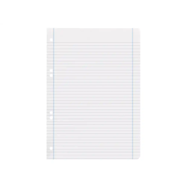Liderpapel Recambio A5 100 Hojas 75gr Horizontal Con Margen 6 Taladros