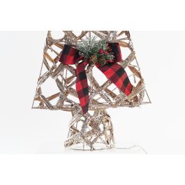 DKD Home Decor Árbol de Navidad Alpina de Ratan, 60 cm de Alto, Natural con Luces LED y funciona con 3 pilas AA DKD Home Decor Árbol de Navidad Alpina de Ratan, 60 cm de Alto, Natural con Luces LED y funciona con 3 pilas AA