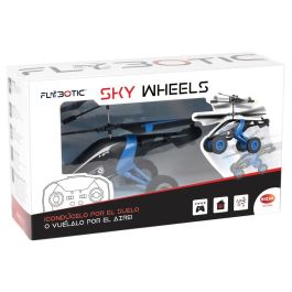 Flybotic Helicóptero Radio Control Sky Wheels 62004777 con 2 Canales y 4 Ruedas para Vuelos Estables y Conducción en Suelo +10 Años