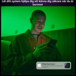 Philips Hue Cámara Secure con cable AAAAQ79290 - HD 1080P Interior y Exterior - Control por Aplicación - Color Negro