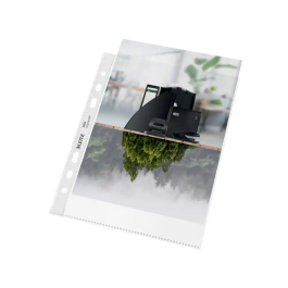 Fundas Leitz Negro Transparente Polipropileno Plástico