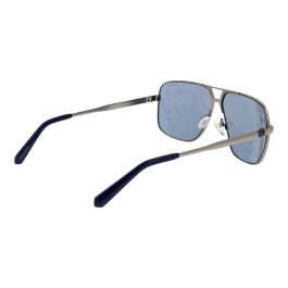 Guess Gafas GU00070 09V 140 mm Gafas de Sol Aviador para Hombre Montura Metal Azul 61 mm