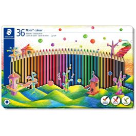 STAEDTLER 185 M36 Lápices de Colores Noris, Multicolor, 36 Piezas, Mina Resistente a la Rotura, Certificado PEFC