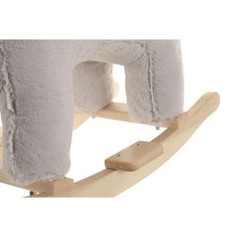DKD Home Decor Mecedora Kids Elefante Gris Natural Poliéster Madera 33 x 50 x 64 cm