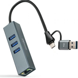 NANOCABLE CONVERSOR USB-C+USB-A/M 3.0 ETHERNET+ 3xUSB-A 15CM Precio: 14.95000012. SKU: B1HVKDEM4M