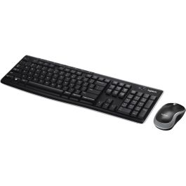 Logitech MK270 Teclado y Mouse Inalámbrico con Receptor USB, Larga Duración de Batería y Teclas de Acceso Directo, Color Negro