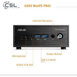 ASUS PN42-BBN200MV Mini PC Intel N200 Negro Sin SO