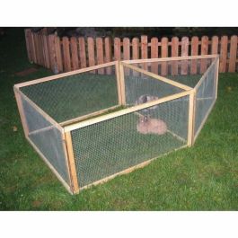 Kerbl Jaula Exterior Vario para Roedores, con Malla Fina y 6 Paneles, Incluye Estacas de Fijación, 120x120x59cm
