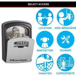 Master Lock Caja de llaves segura XL para pared, combinación 4 dígitos, resistente intemperie, para Airbnb, Negro/Gris Master Lock Caja de llaves segura XL para pared, combinación 4 dígitos, resistente intemperie, para Airbnb, Negro/Gris
