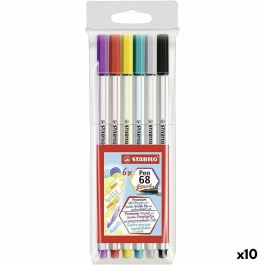 Set de Rotuladores Stabilo Pen 68 Brush Multicolor (10 Unidades) Precio: 67.50000004. SKU: B1FZWL6YB2