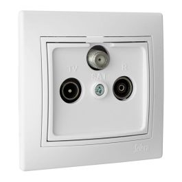 Solera Toma final para satélite, TV y radio, serie Europa, ERP48U, Blanco, Termoplástico, 83x81mm Precio: 21.49999995. SKU: S7906911