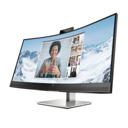 HP E34m G4 Monitor Curvo WQHD USB-C para Conferencias Certificado Zoom, con Webcam 5MP, Altavoces y Carga Laptop