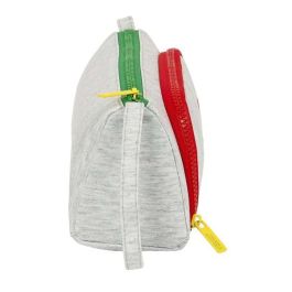 Estuche Escolar con Accesorios Benetton Pop Gris 20 x 11 x 8.5 cm (32 Piezas)