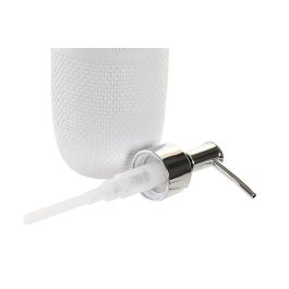 DKD Home Decor Dosificador Básicos Blanco Cemento y PP 7.5 x 16.5 x 8.5 cm
