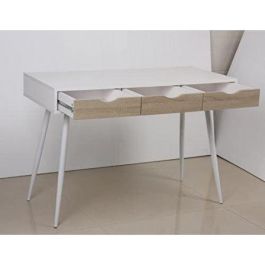 Mesa de Escritorio Eurosilla UCLA - 50 x 75 x 110cm / Acabado Blanco y Roble Mesa de Escritorio Eurosilla UCLA - 50 x 75 x 110cm / Acabado Blanco y Roble