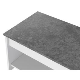 Mesa de centro de elevación FELIZ - Blanco y gris - L 50 cm Mesa de centro de elevación FELIZ - Blanco y gris - L 50 cm