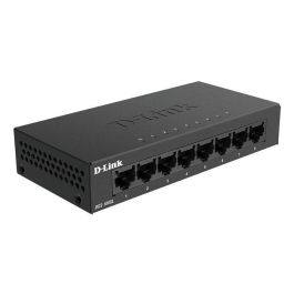 D-Link DGS-108GL Switch Gigabit Ethernet de 8 Puertos 10 Gbps, Carcasa Metálica Compacta, Silencioso, Eficiencia Energética