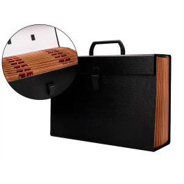 Liderpapel Maletín Clasificadora con Fuelle y Asa, 19 Departamentos, Cartón Forrado, Negro, 390x255x120 mm Precio: 27.4307. SKU: B1CQKVKQDT