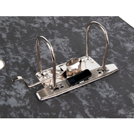 Liderpapel 404549 Archivador de Palanca Folio Classic Blue Cartón Entrecolado Lomo 80mm Negro Compresor Metal