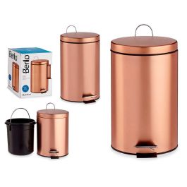 Papelera de Pedal Berilo 7L Metal Cobre 20.5x30.5x26 cm (4 Unidades) Precio: 56.50000015. SKU: S3609372