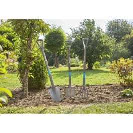 Gardena Tenedor para vasos NatureLine, Mango de madera de fresno FSC 100%, Ergonómico en D, 4 Dientes, 117 cm
