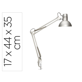 Maul Lámpara de Escritorio Metal 57W Doble Brazo Cabezal Orientable Pinza Plateada Precio: 28.49999999. SKU: B15CXSXX9B
