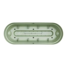 Elho ELH8711904521745 Plantador Rectangular con Depósito de Agua de Plástico, Ø 50 cm, Verde