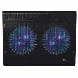 Trust 20104 Soporte Refrigerante Portátil hasta 17.3" con 2 Ventiladores Iluminados Azul, Base Metálica, Puerto USB Trust 20104 Soporte Refrigerante Portátil hasta 17.3" con 2 Ventiladores Iluminados Azul, Base Metálica, Puerto USB