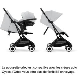 CYBEX - Cochecito ultracompacto y cómodo - ORFEO - 4 ruedas - Gris Niebla CYBEX - Cochecito ultracompacto y cómodo - ORFEO - 4 ruedas - Gris Niebla