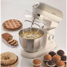 Ariete 1588/03 Robot de Cocina Vintage Beige con Bol de Acero Inoxidable y 10 Velocidades