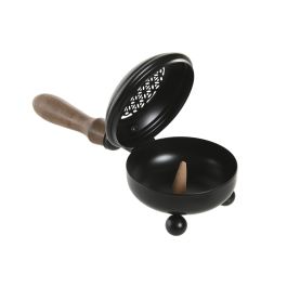 DKD Home Decor Soporte Incienso Arabe Negro Marron Hierro Mango 9 x 6.5 x 21 cm (6 Unidades)