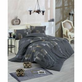 Juego de Cama 220x240 cm con 2 Fundas de Almohada 60x60 cm Antracita - 65% Algodón, 35% Poliéster MEN8681181861240