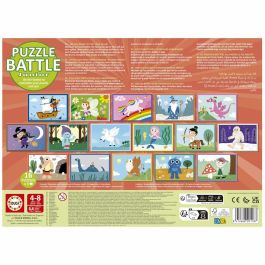EDUCA AUC1740506778393 Puzzle Battle Jr Fantasy - 16 Puzzles Temática Fantasía para Niños a partir de 4 Años
