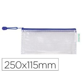 Bolsa Multiusos Tarifold Pvc 250x115 mm Apertura Superior Con Cremallera Portaboligrafo Y Correa Color Azul 8 unidades