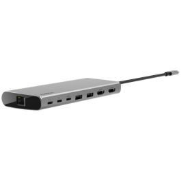 Belkin INC015BTSGY-CZ Hub USB-C 8-en-1 con Power Delivery 100W, HDMI 4K y Ethernet Gigabit, Aluminio