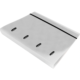 Liderpapel Carpeta con Recambio A4 4 Anillas 25mm Polipropileno Transparente 100 Hojas 80g Cuadro 5mm