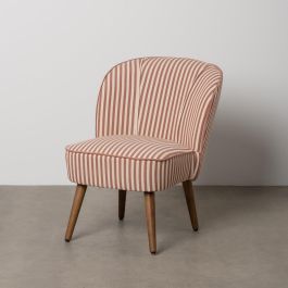 Sillón Rayas Terracota Madera de Caucho 54 X 64 X 73 cm