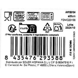 La Mediterranea Plato Postre Anya Monaco Brillo Ø20 cm (12 Unidades)