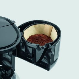 Severin KA 4808 Cafetera de Filtro para Café Molido 4 Tazas 750W Negra/Acero Inoxidable con Jarra de Vidrio y Antigoteo