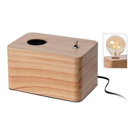 Atmosphera Lámpara con base de madera 20x8x9cm, E27, sobremesa, 220-240V Precio: 23.50000048. SKU: S7908359