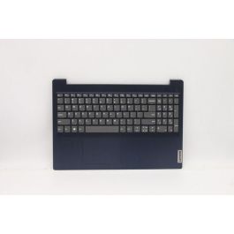 Lenovo Upper case assembly for Lenovo IdeaPad 3 laptops, includes non-backlit keyboard and touchpad, replacement part.
