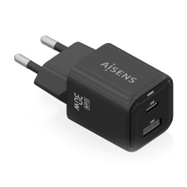 AISENS - CARGADOR GaN 30W, 1xUSB-C PD3.0 QC4.0, 1xUSB-A QC3.0, NEGRO Precio: 6.69000046. SKU: B1B6CCT5ZD
