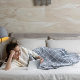 Imetec Manta Térmica IME1685539525171 150x110 cm 6 Temperaturas Tejido Terciopelo y Sherpa Touch Lavable a Máquina