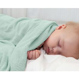 KioKids Mantita de Bambú Salvia para Bebé 80x110cm, Suave y Termorreguladora, Certificado Oeko-Tex, +0 Meses