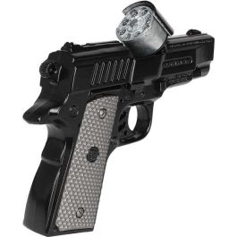 Pistola policía metal 8 tiros color negra Pistola policía metal 8 tiros color negra