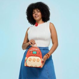 Loungefly Mochila Mini Vaiana Moana Disney de Piel Sintética 26cm con Conchas Auténticas y Detalles Bordados