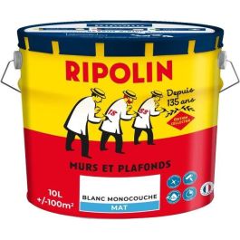 Pintura para paredes y techos - COLLECTOR - Blanco - Mate - RIPOLIN - 10 L Precio: 110.58999974. SKU: B13JAGPW38